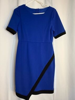 Love Culture Royal Blue Sheath Dress with Black Trim